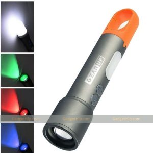 GearUP K57 Multifunctional Rechargeable Torch, Flashlight Zoomable LED Flashlight