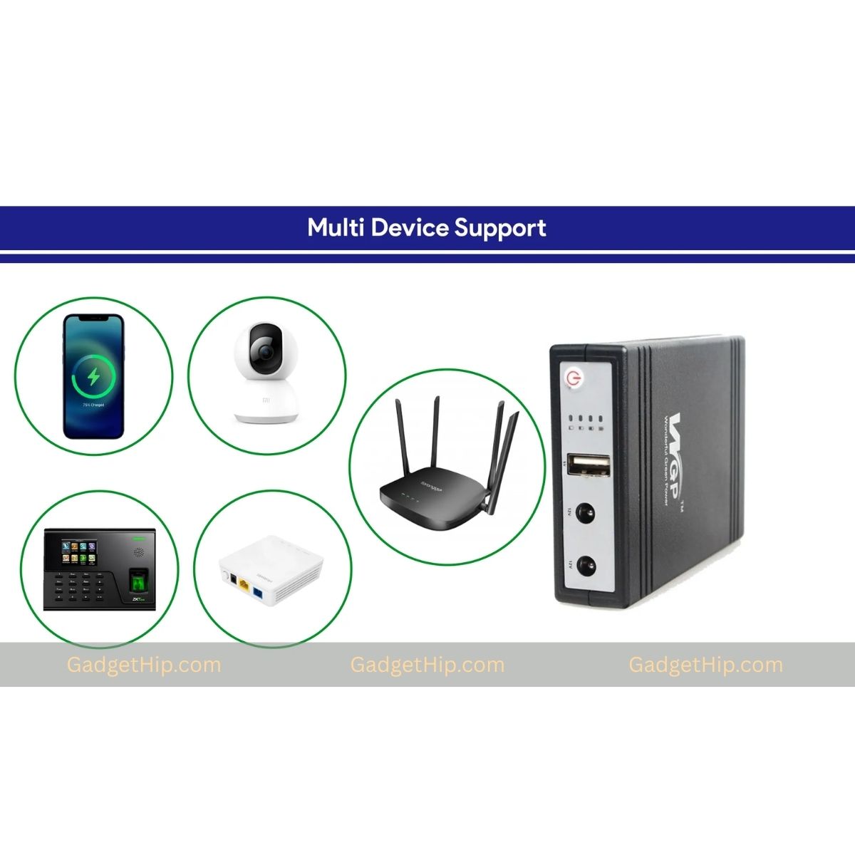 New Version WGP mini UPS 10400mAh – 5/12/12V – With 1 Year Warranty – Black - Image 2