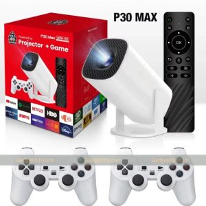 P30 Max Android 4K Projector + Video Game Console Combo